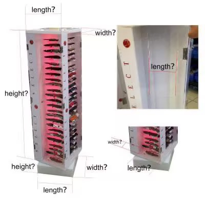 Transparent Display Showcases Knife Exhibition Stand Security Acrylic Display Stand
