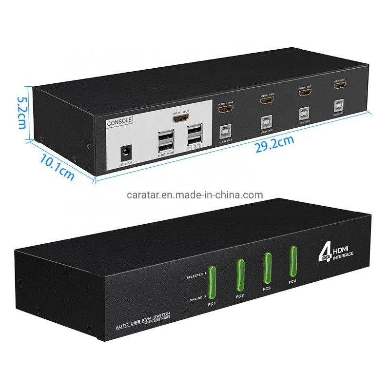 4-портовый DVI KVM-коммутатор с беспроводной клавиатурой и мышью
