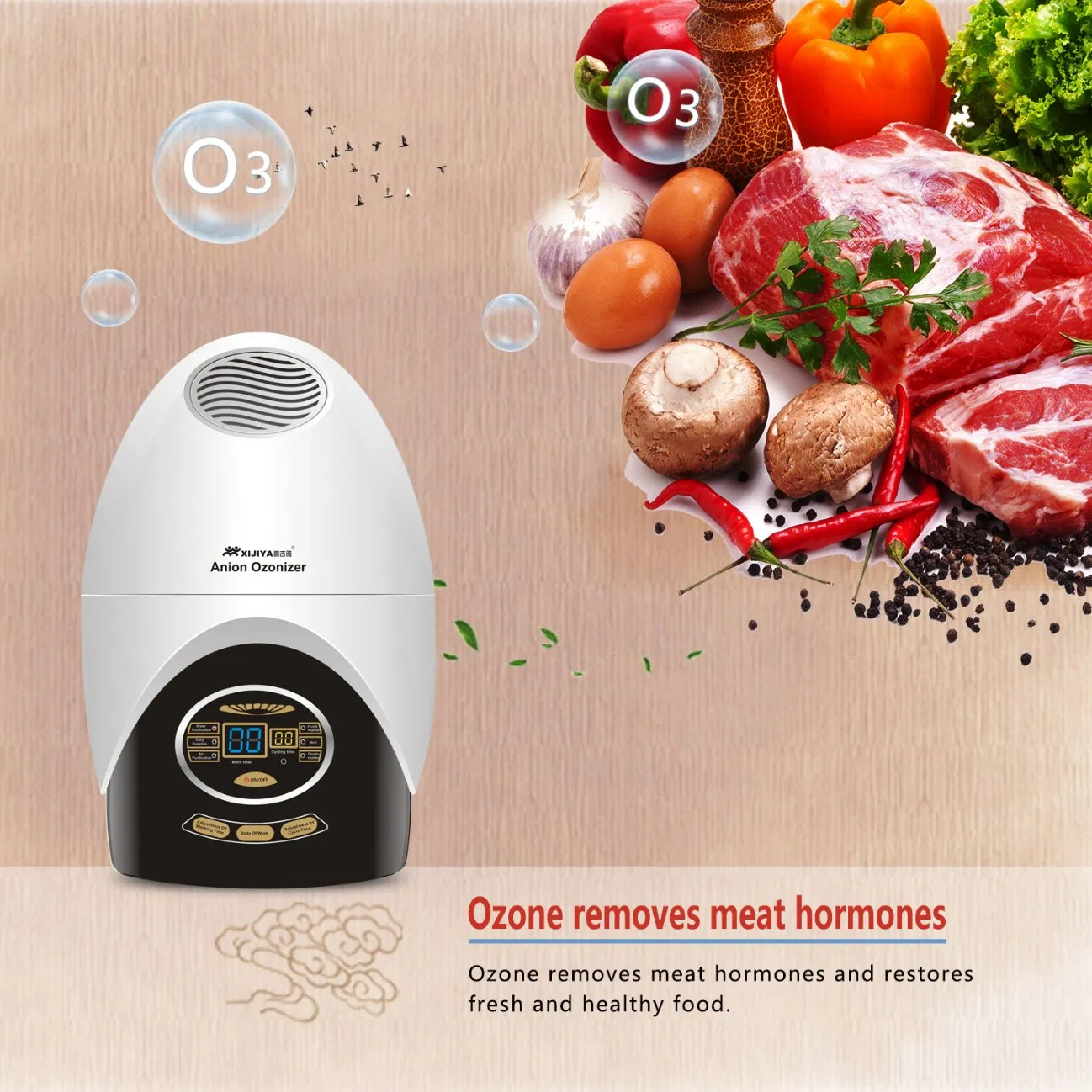 Wholesale Household Portable Ozone Generator Anion Ozonizer for Vegetable and Fruit Use