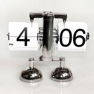 Double Bell Showing Automatic Flipping Clock Small Balance Mechanical Flipping Clock