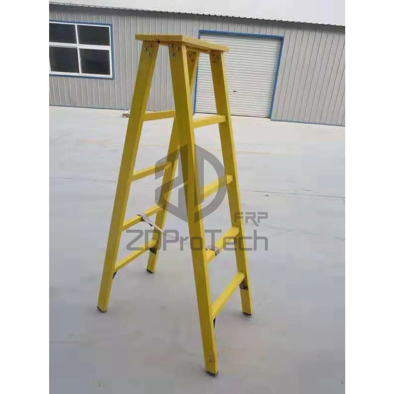 2025 High Quality Fiberglass Platform Twin Step Ladder with Yellow Color