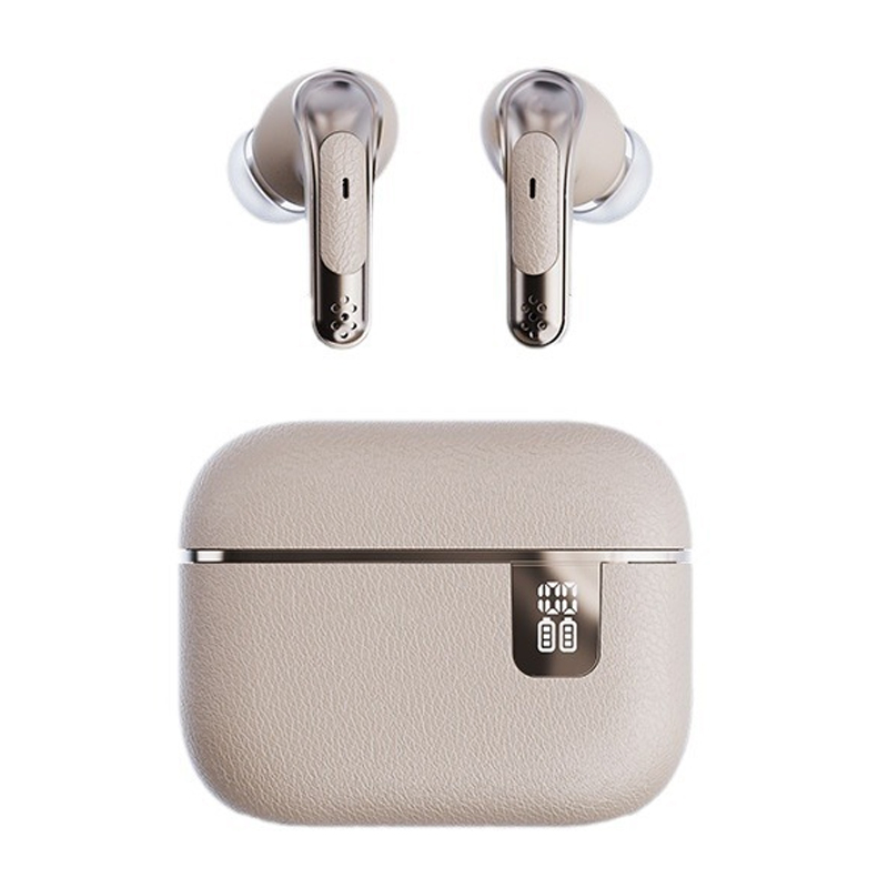 Premium Bluetooth Earphones with Noise Reduction and Leather Finish