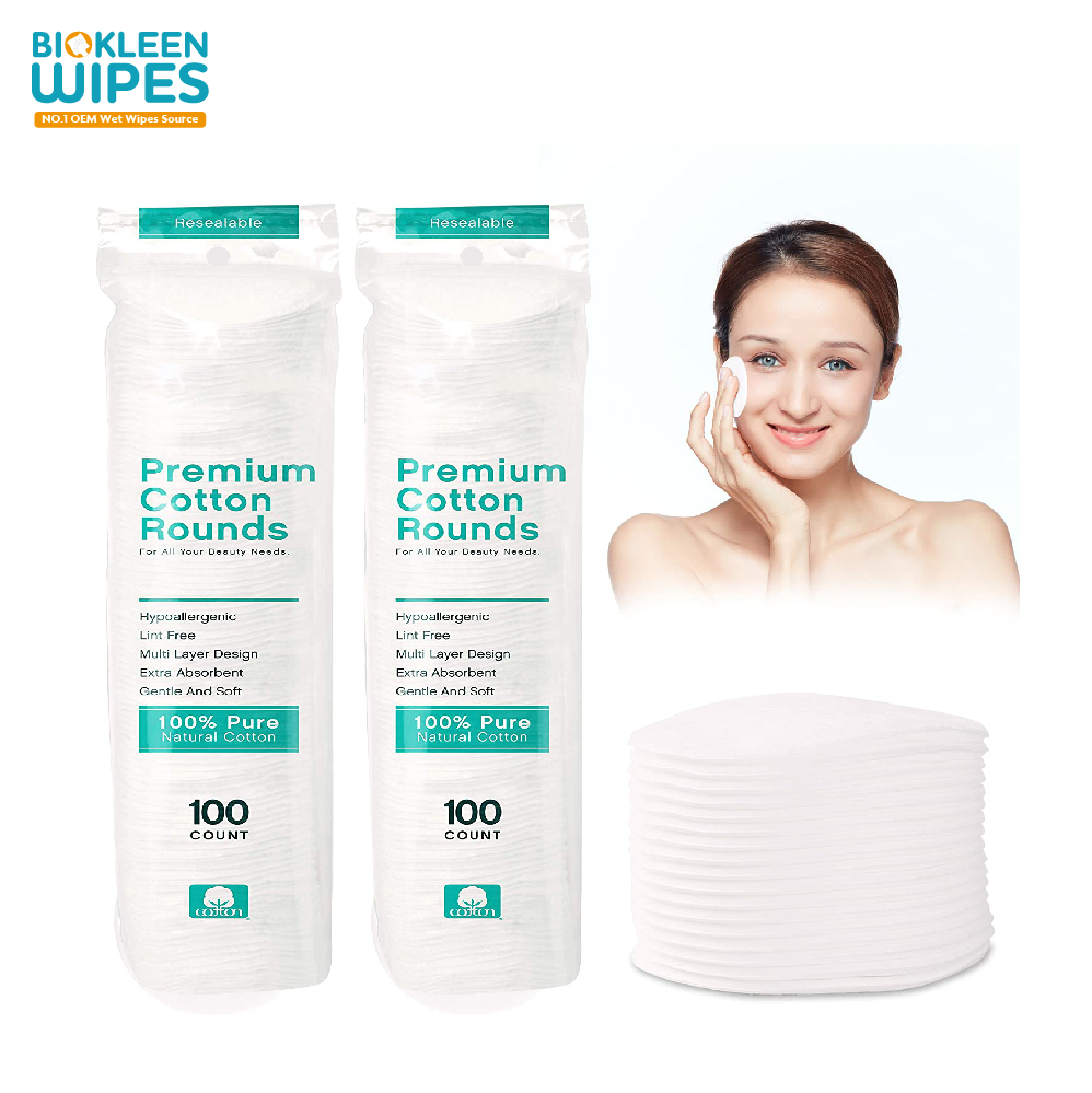 Biokleen Facial Cleaning Deeply Pad Cosmetic Eyebrow Cotton Pads Multi-Layer Makeup Remover Pads Microfiber Suppliers