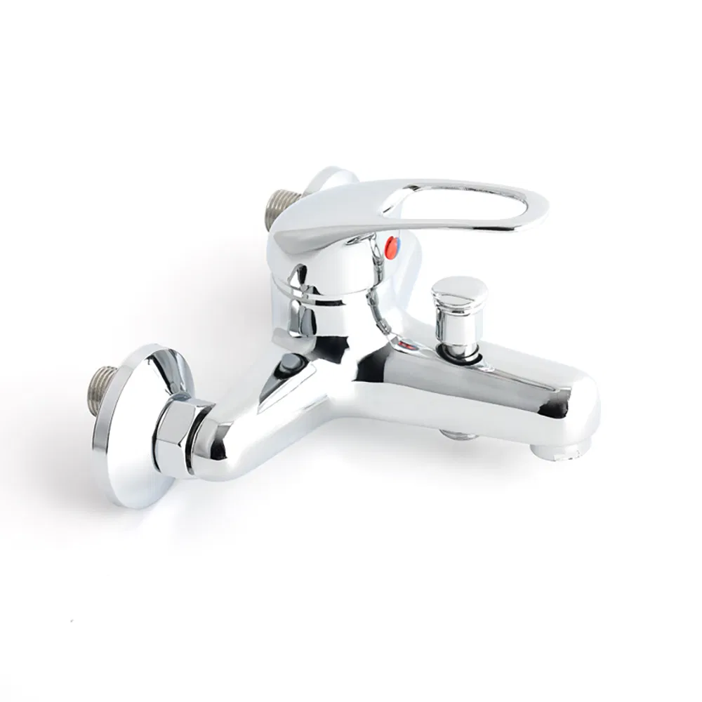 Настенный смеситель для душа из цинка, хром