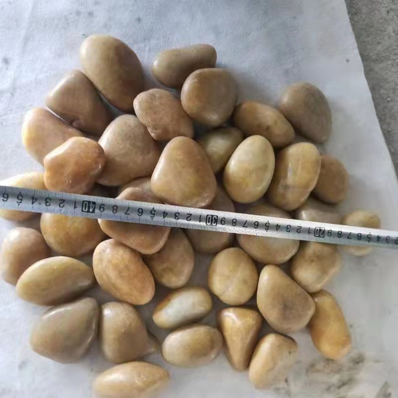 High Quality Black White Beige Polished River Pebble Stone for Garden, Landscaping