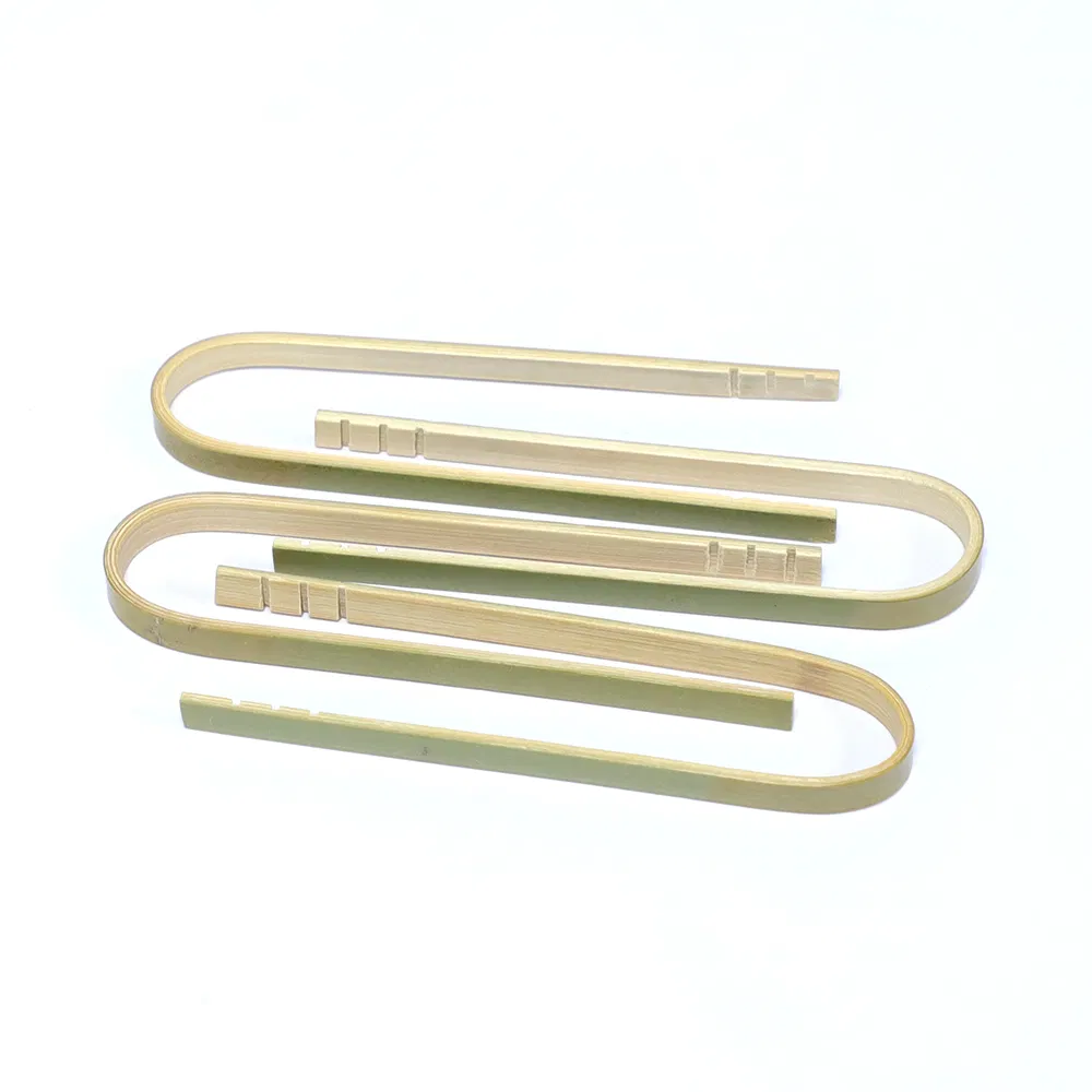 Wholesale Bamboo Bread Toaster Clip Manufacturing 12cm BBQ Bread Clip 100% Natural Bamboo