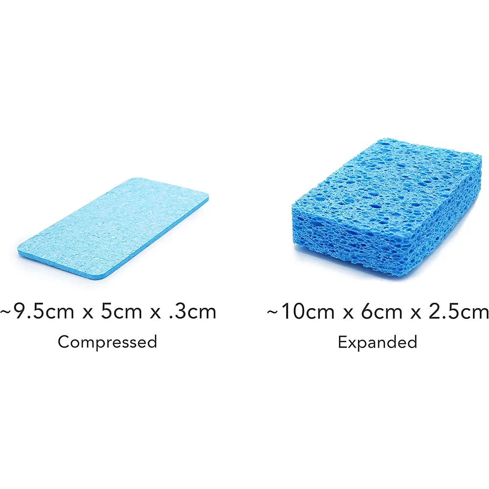 Kitchen Sponge Natural Sponges for Dishes Compressed Wood Pulp Sponges