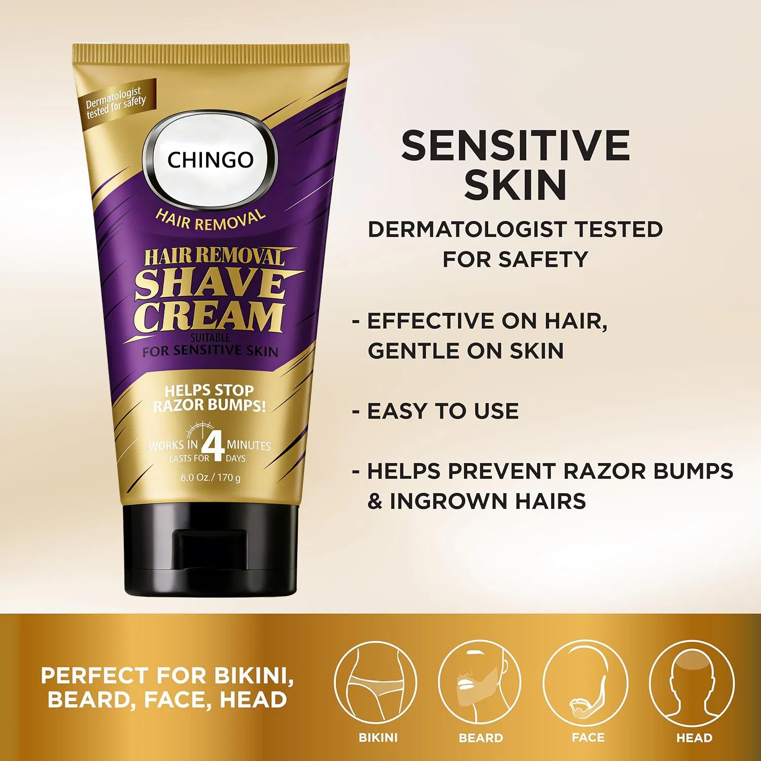 Effective Hair Removal Cream with Natural Ingredients for Sensitive Skin