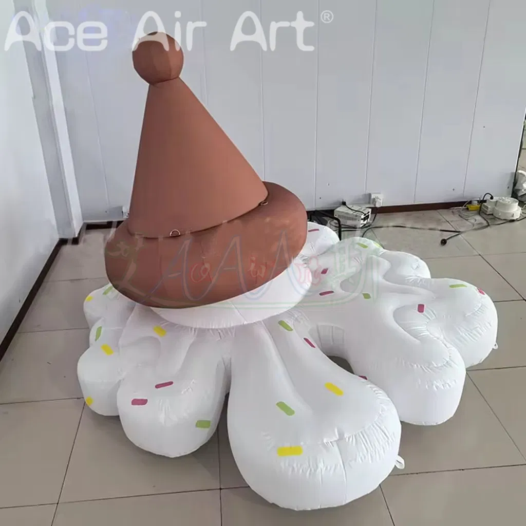 Summer Party Decoration Inflatable Melting Ice Cream Balloon Ice Cream Model