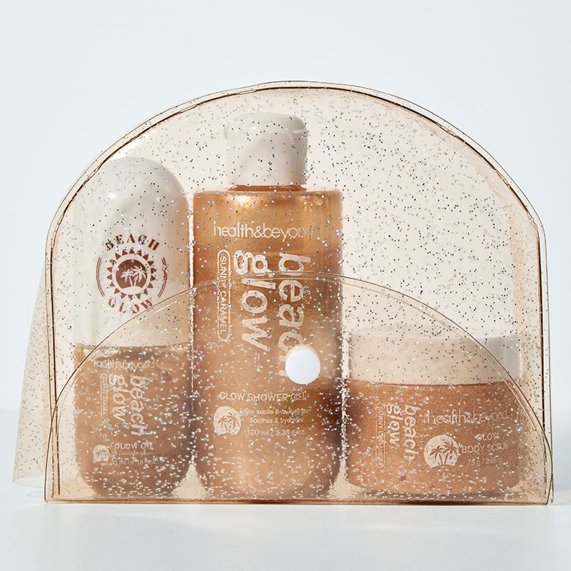 Private Labe Deep Exfoliating Portable Glow Shiny Wash Body Scrub Set