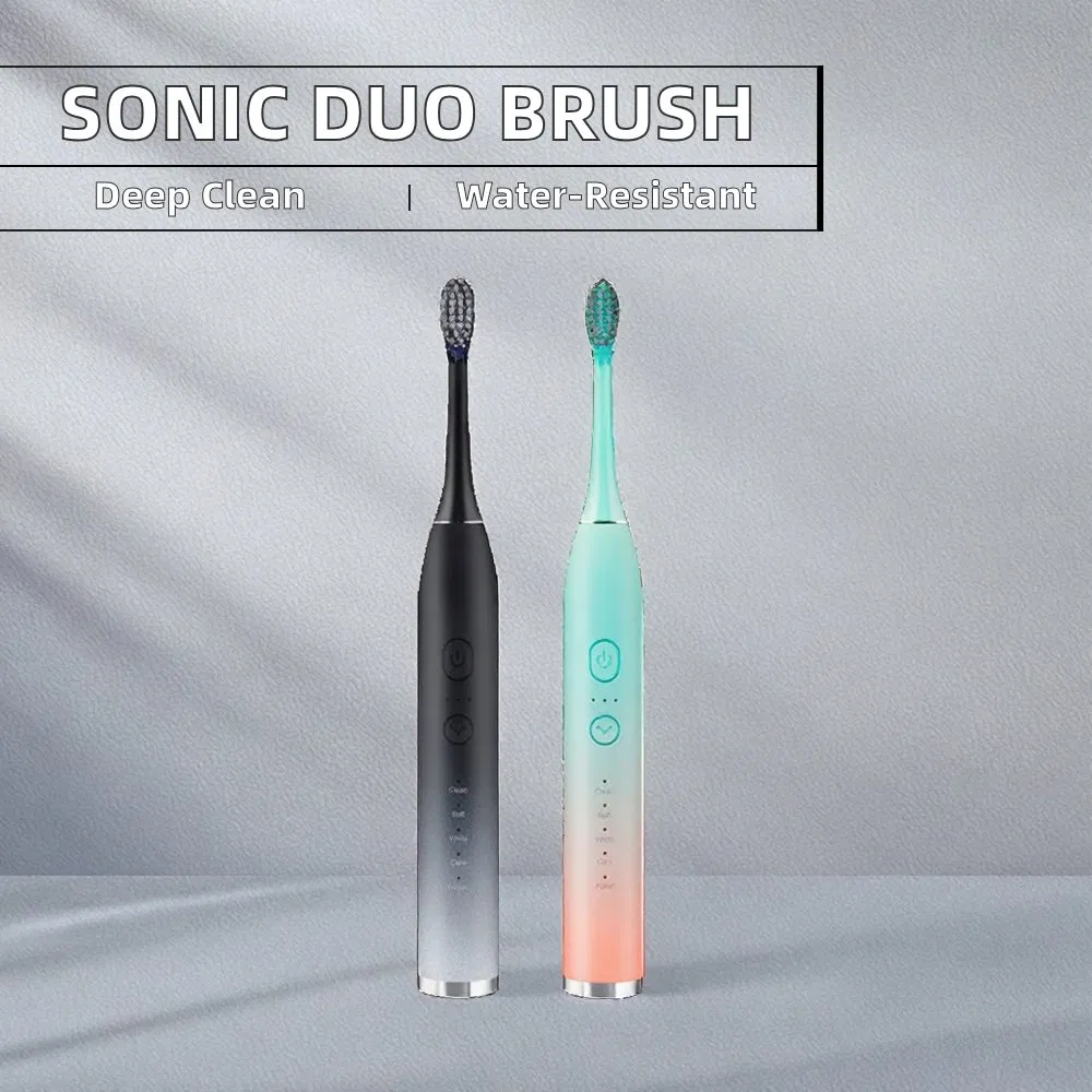 Deep Cleaning USB Charging Waterproof Sonic Vibration Adult Electric Toothbrush