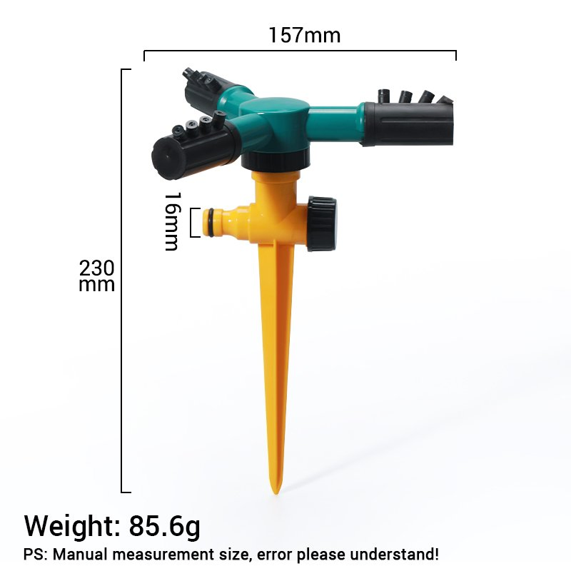 Automatic Rotating Lawn Garden Irrigation Sprinkler Plastic Impact Sprinkler