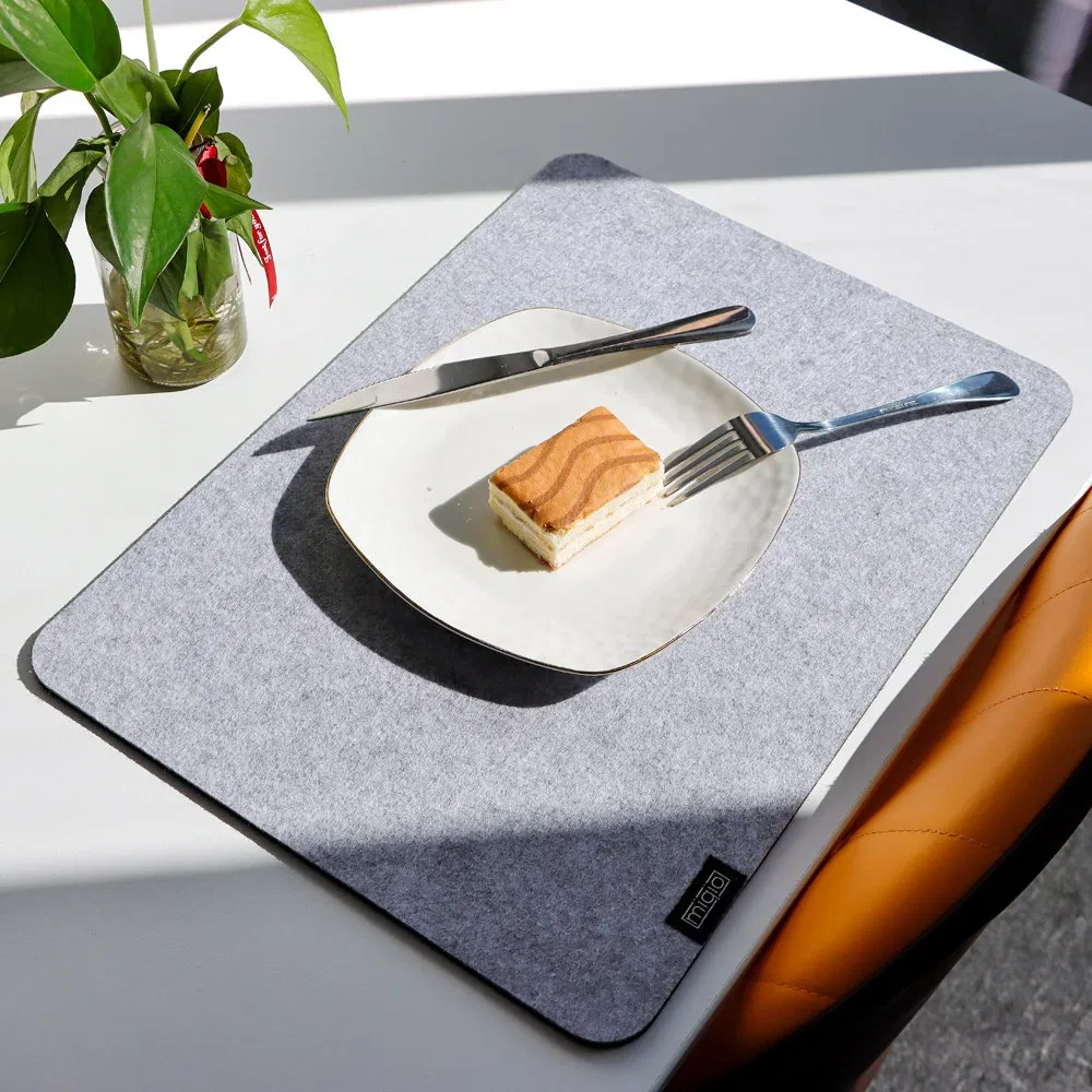 Heat Resistant Washable Place Mat Felt Table Placemats with Coaster