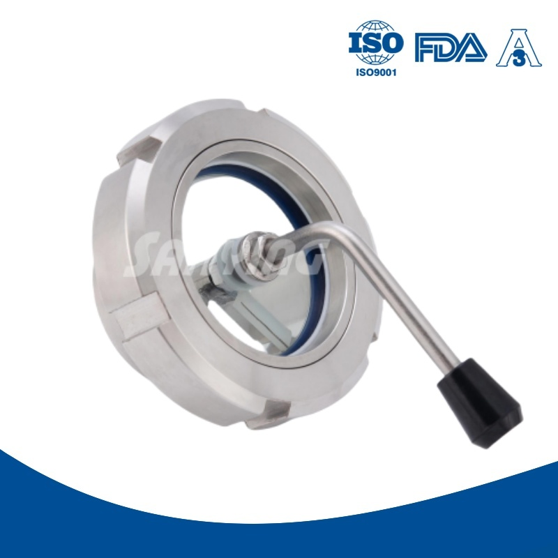 High Quality 1/2''-4'' Stainless Steel Sanitary Light Heat-Resistant Sight Glass with Wiper