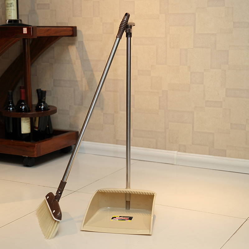 Rotable and Non Dead Corner Scraping Plastic Cleaning Magic Broom Dustpan Set