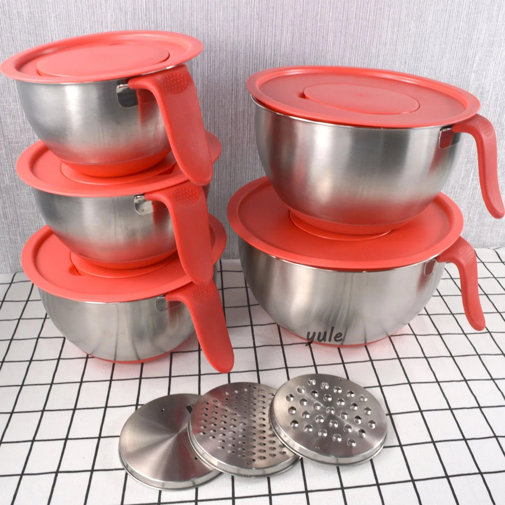 European Top Sale Factory Wholesale Stainless Steel Mixing Bowl with Handle Kitchen Bowl