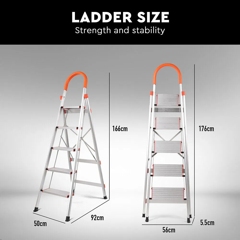 China 3-7 Step Aluminum Househol Strong Foldable Ladder
