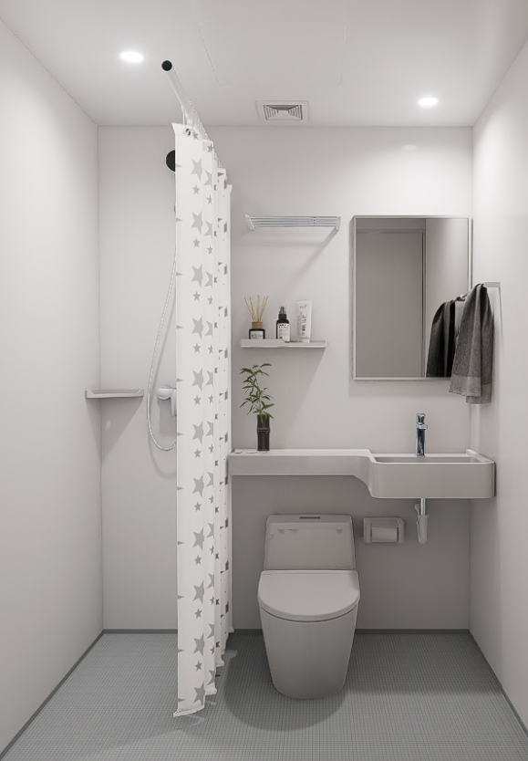 OEM & ODM Available One-Piece Factory Molding Stable Quality Complete Bathroom System Unit Bathroom Bathroom Pod