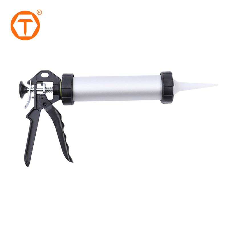 Professional Hand Ordinary Glue Pisto Tool Aluminum Barrel Sausage Caulking Gun with Nozzle