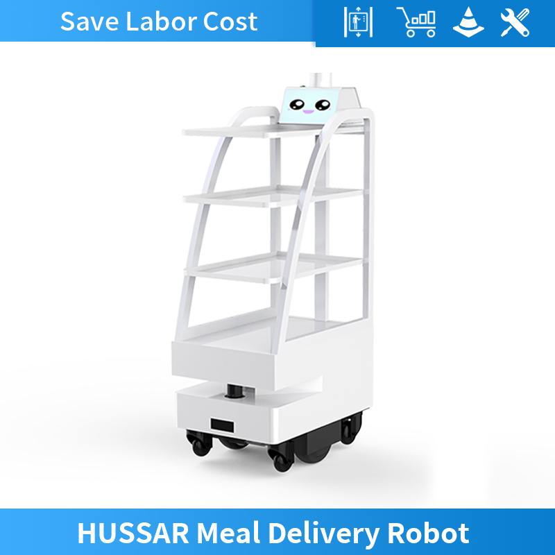 Best Seller Shenzhen Autonomous Intelligent Food/Medicine/Dish/Document/Meal Delivery Robot for Restaurant/Hospital