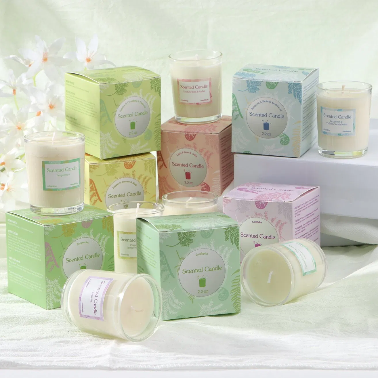 Essential Oil Infused Scented Candle for Relaxation and Stress Relief