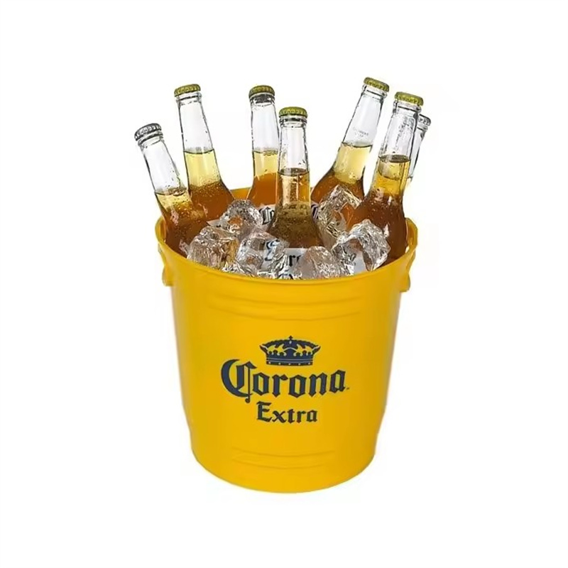 Plastic 32 Oz. Handled Drink Bucket Plastic Beer Wine Ice Bucket 6 Liters