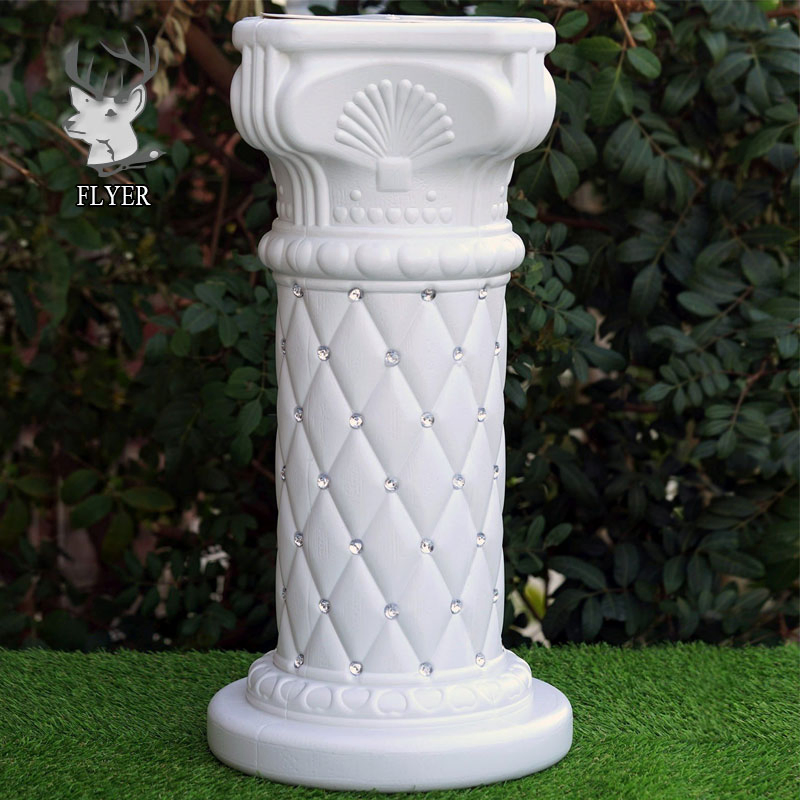 Home Building Marble Material Decorative White Marble Column Pedestal for Wedding