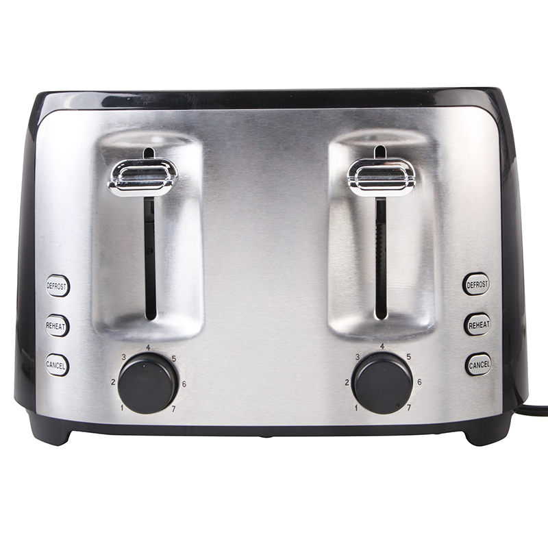 Toaster with Different Function Re-Heat/Defrost/Cancel and Auto Shut off and Cool-Touch Exterior