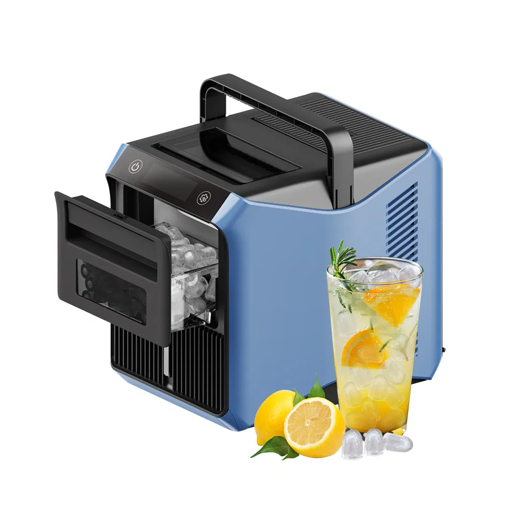 Tiefu Ice Maker Countertop, 24lbs/24h Portable Ice Maker Machine with Self-Cleaning, 9 Cubes in 6 Minutes Fast Make Ice for Home Kitchen RV Outdoor