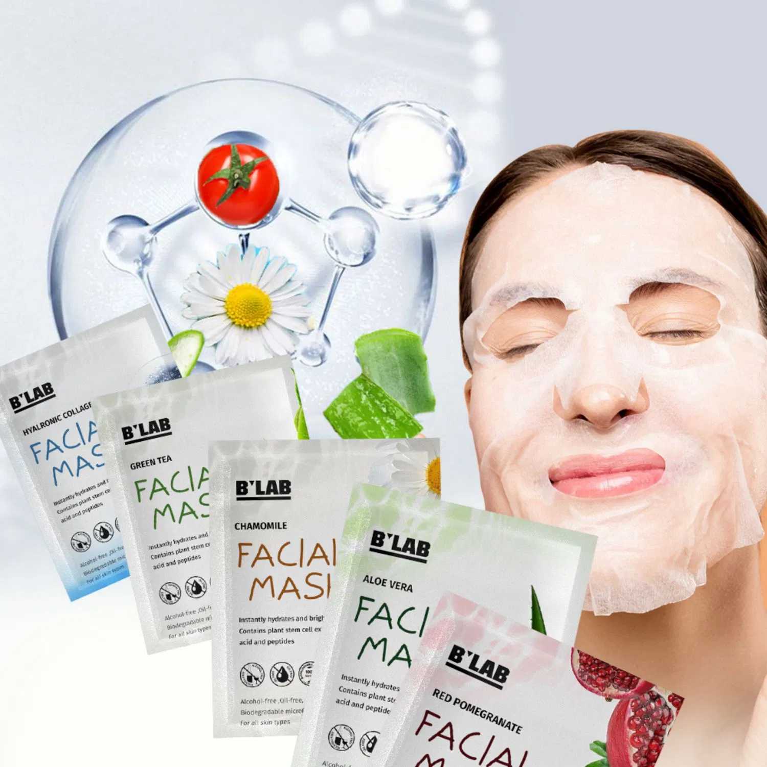 Factory Sell Moisturizing Anti-Aging Plant Extract Effective Moisture Facial Mask Men and Women