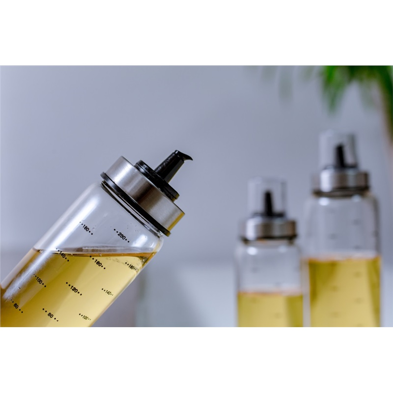 High Borosilicate Glass Olive Oil Bottle with Decal Made in China