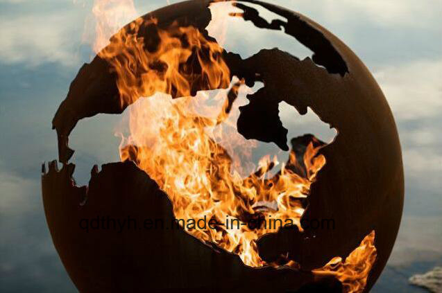 36inch Third Rock, Globe Shaped Steel Fire Pit, Fire Pit Ball