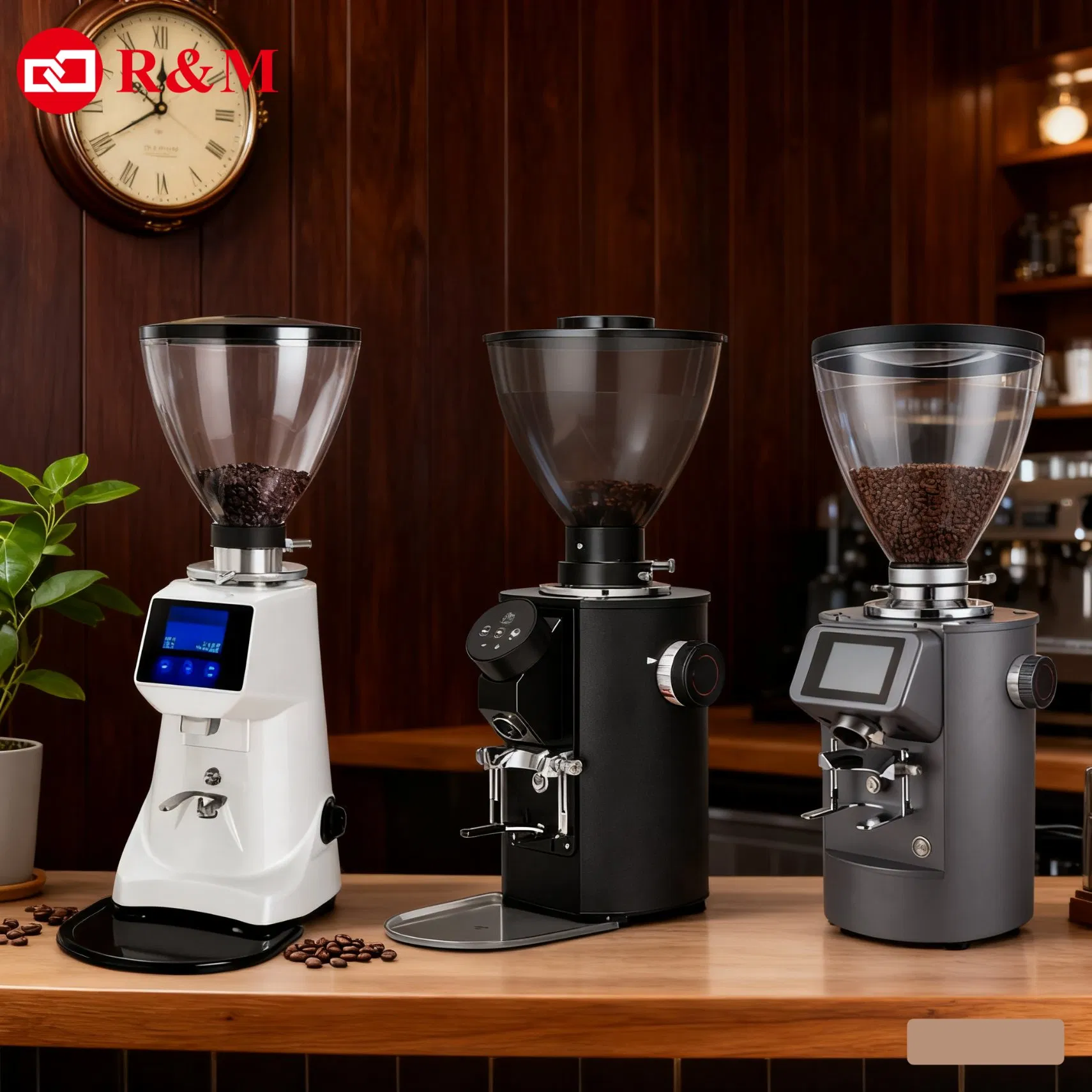 Best Price Good Automatic Electric Industrial Top Rated Espresso Flat Burr Coffee Bean Grinding Pot Doser Maker Machine Mill Grinder for French Press for Sale