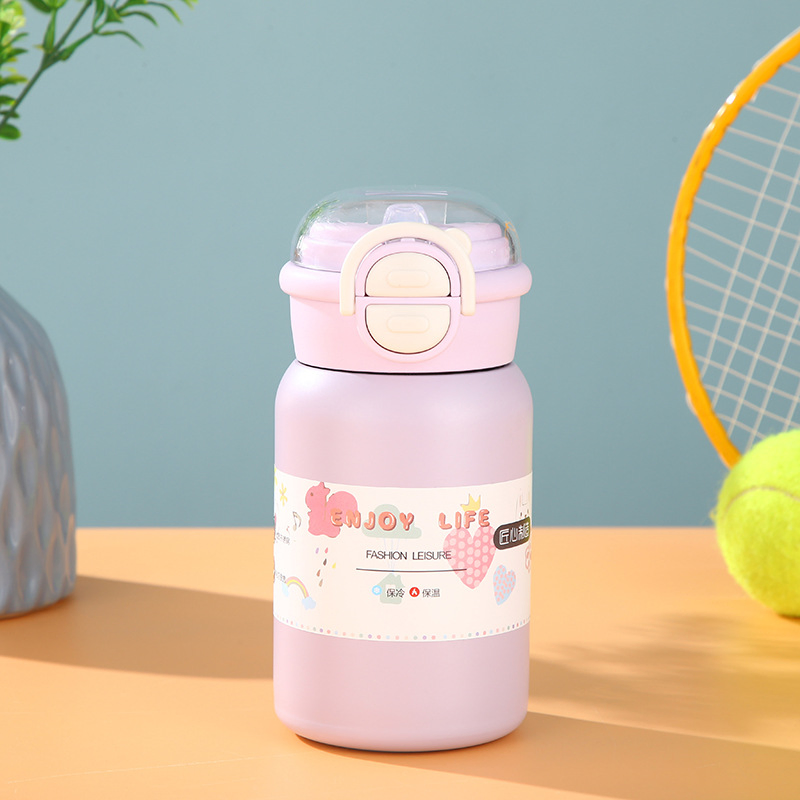 316 Stainless Steel Minimalist Insulated Water Cup with Straw and Portable Handle