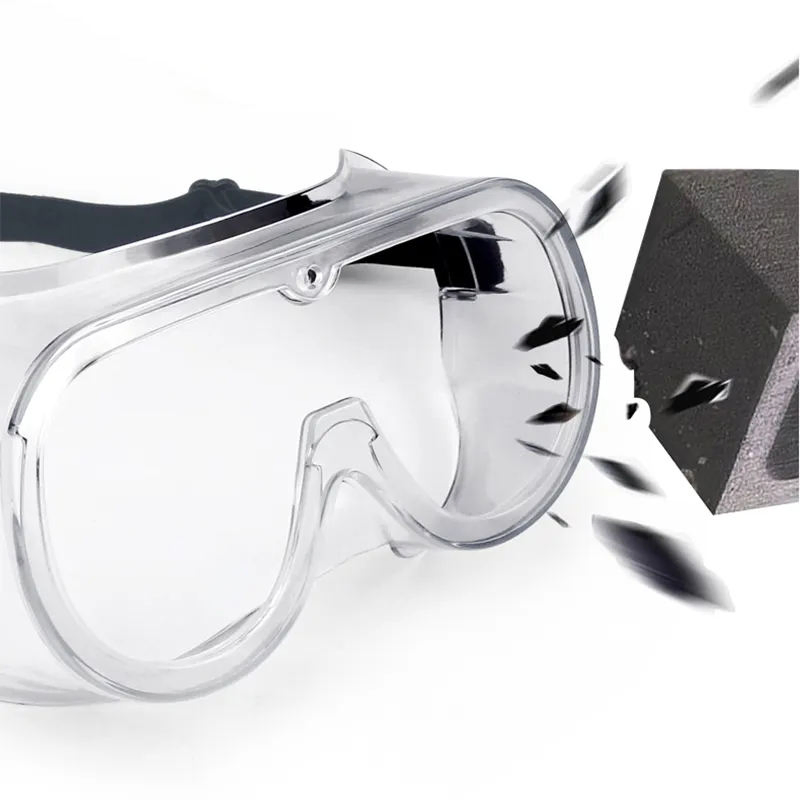 Strength Lens Anti Impact Scratch Splash Lab Work Goggles Clear Safety Glasses