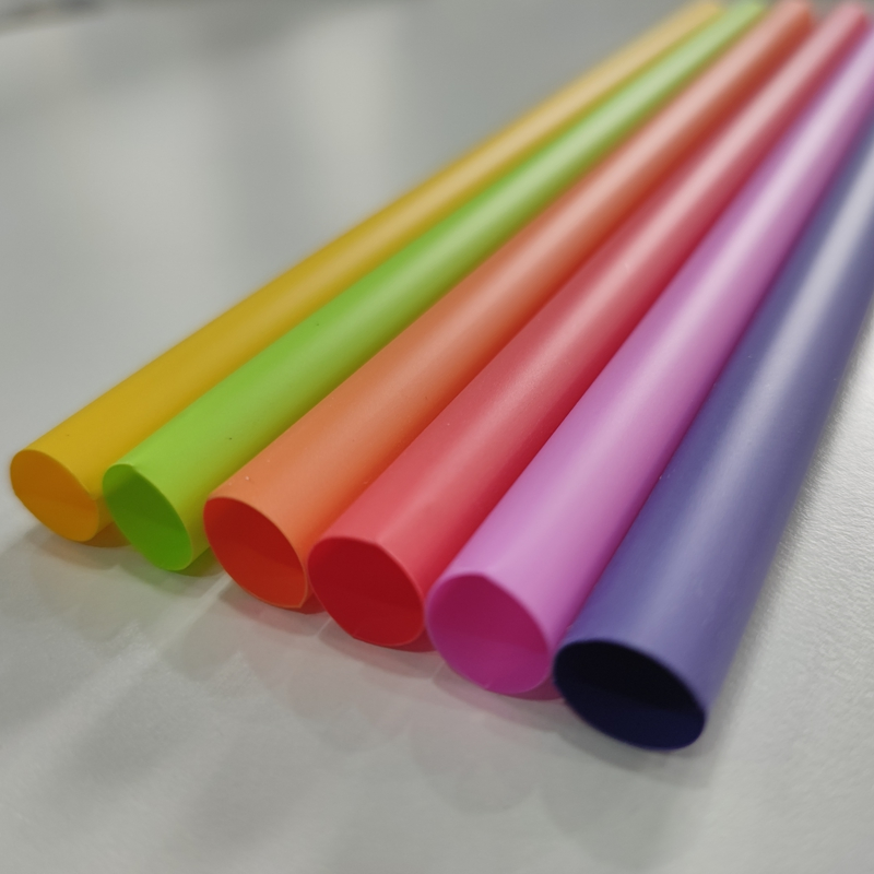 Biodegradable PLA Straight Colored Boba 12 mm Extra Long Straws for Drinks Bubble Tea