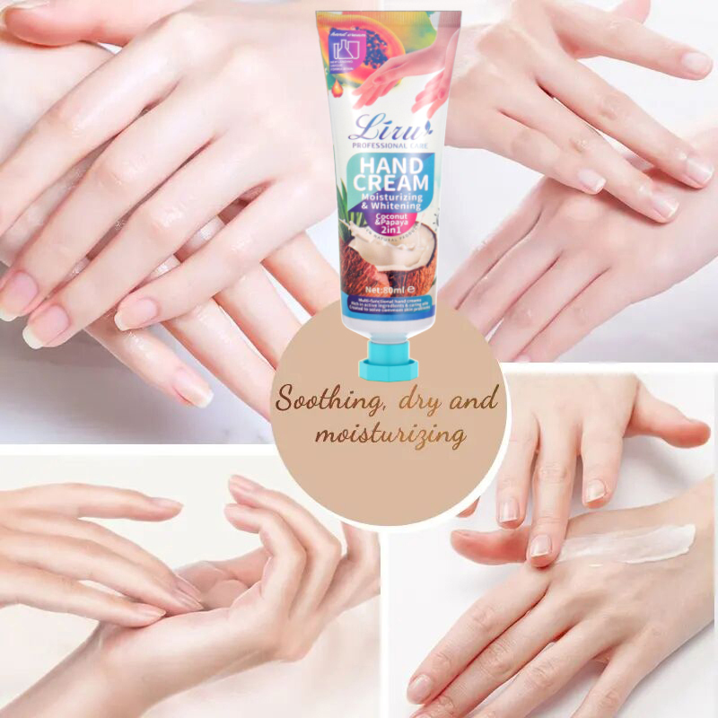 Best Selling Papaya Coconut Whitening Hand Cream Moisturizing Skin Care Smoothing Anti-Cracking Lotion