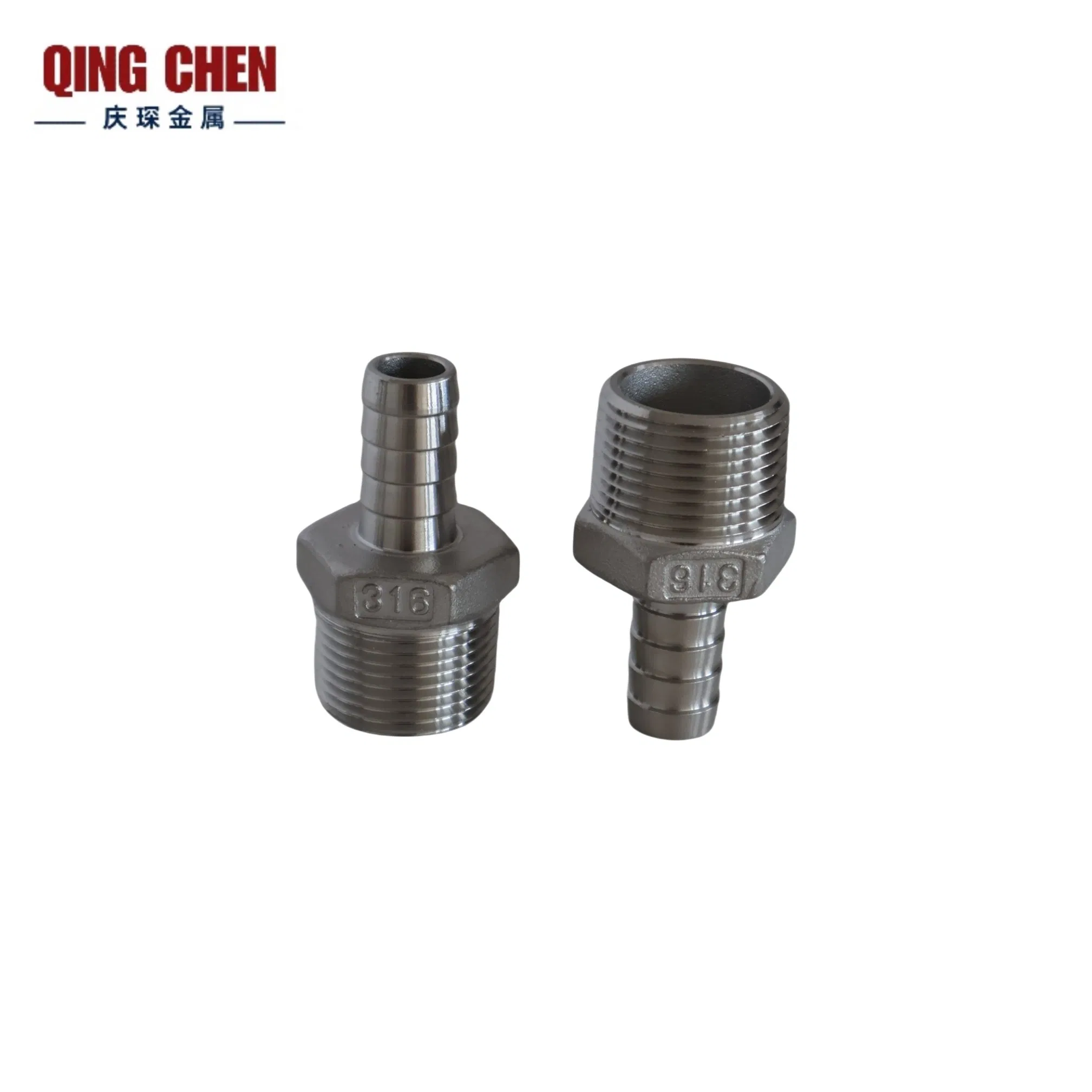304/316 Stainless Steel Pipe Fitting NPT BSPT Male Threaded Hose Nipple