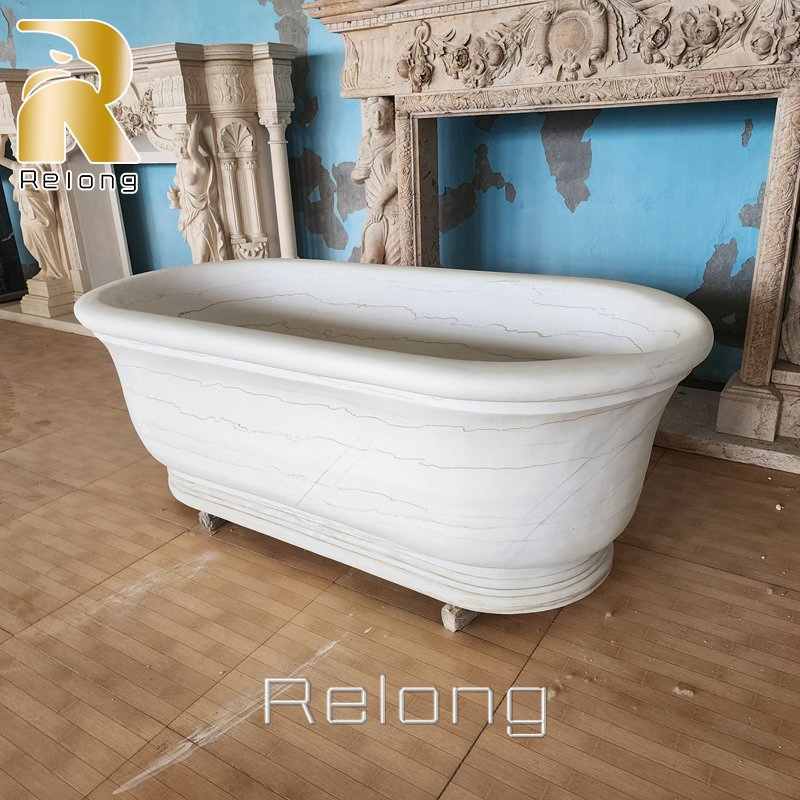 Ванна из серого мрамора ручной работы