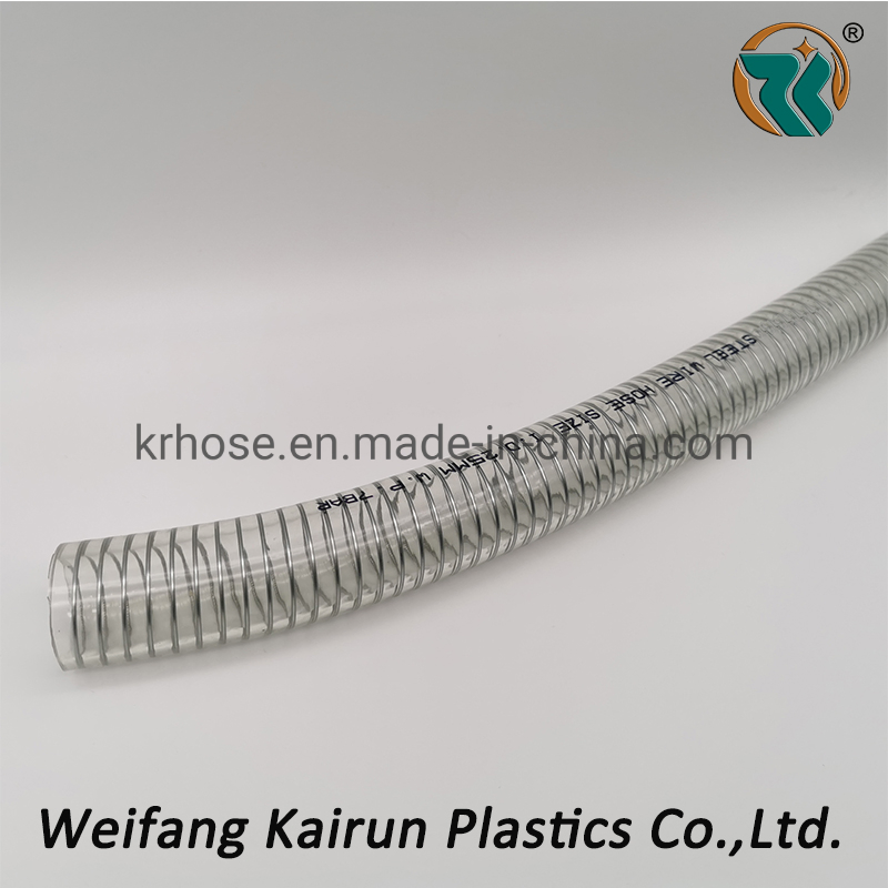 25mm/50mm/75mm/102mm Factory Supplier PVC Spiral Steel Wire Reinforced Water Pipe /Air/Rubber/Suction/Garden Hoses