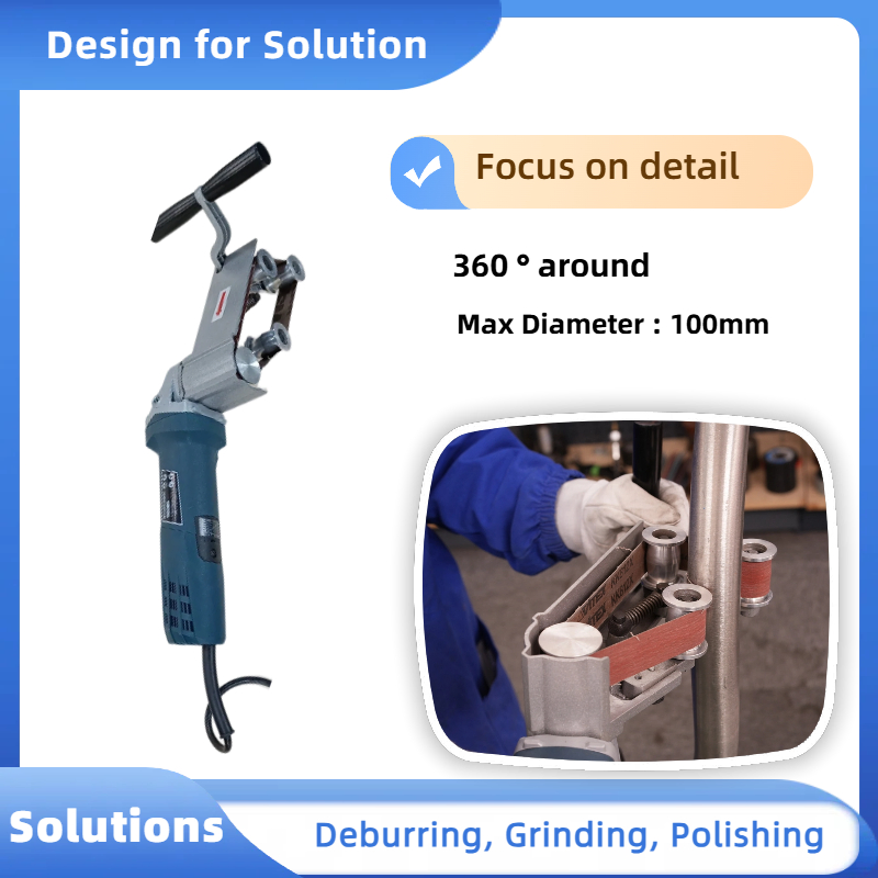 Wholesale Price Electric Tube Grinding Belt Sander Pipe Surface Sanding Grinder Steel Polishing Machine Abrasive Tool Professional Power Tools
