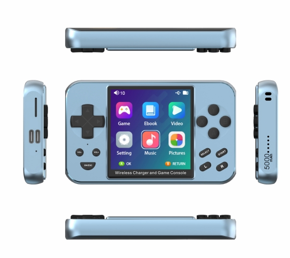 L9 5000mAh Power Bank Wireless Charger 6000 Mini Games Ebook +Music Movie Picture