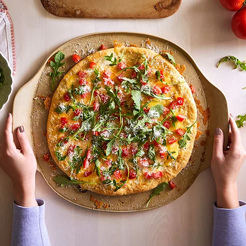 Durable Unglazed Stoneware Pizza Plate for Home Chefs