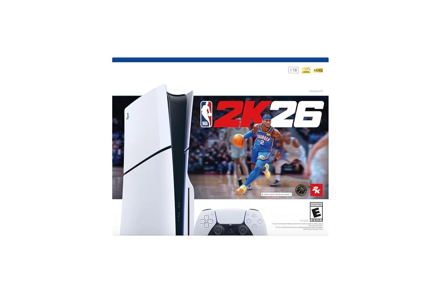 Original Console NBA 2K26 Bundle Dualsense Wireless Controller 1tb SSD Disc Drive
