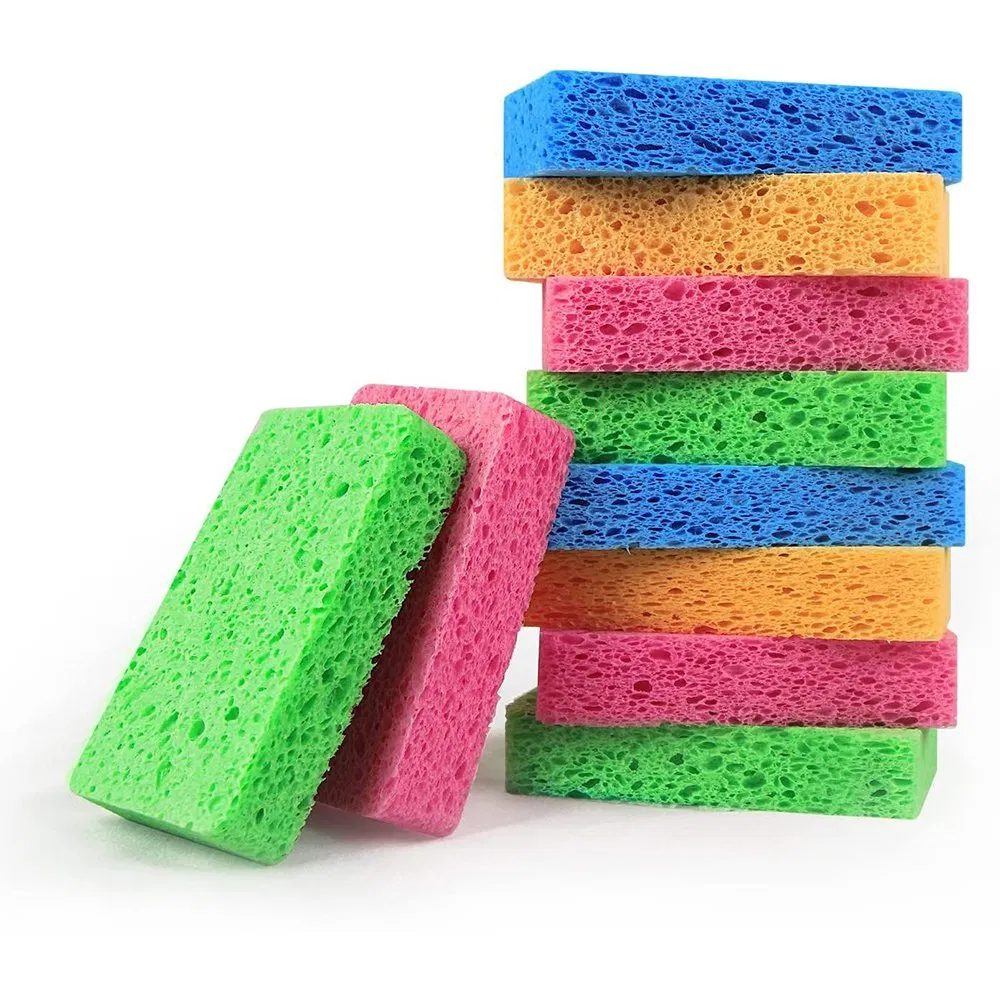 Kitchen Sponge Natural Sponges for Dishes Compressed Wood Pulp Sponges
