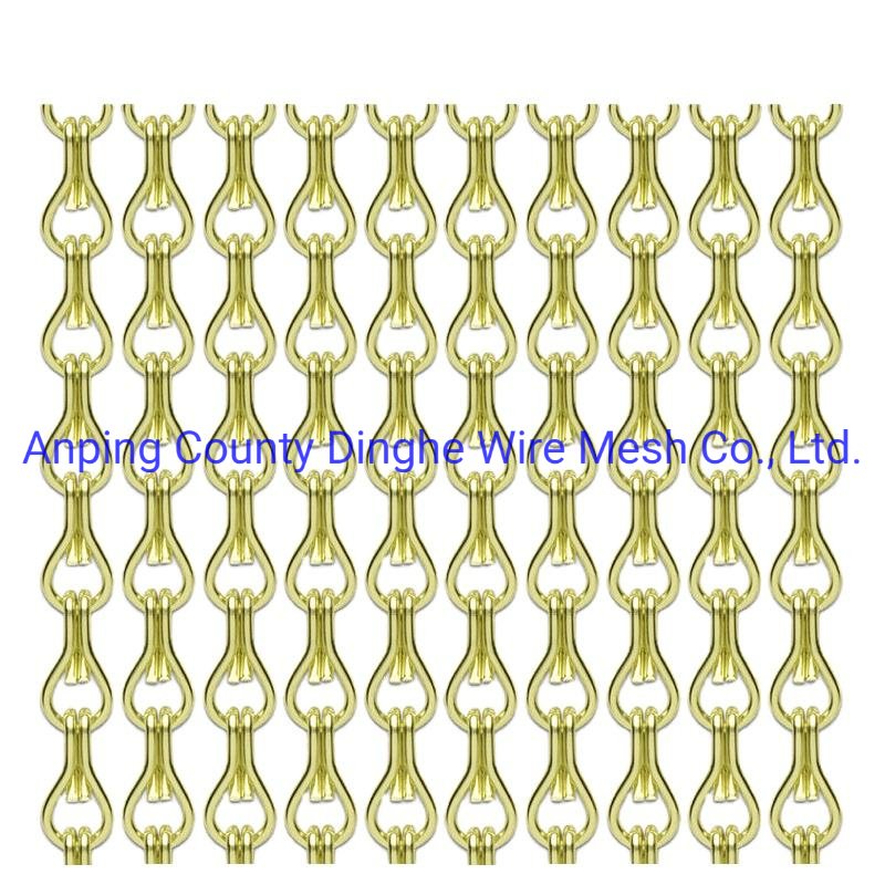 Double Hook Metal Chain Link Fly Wire Screen Mesh Curtain