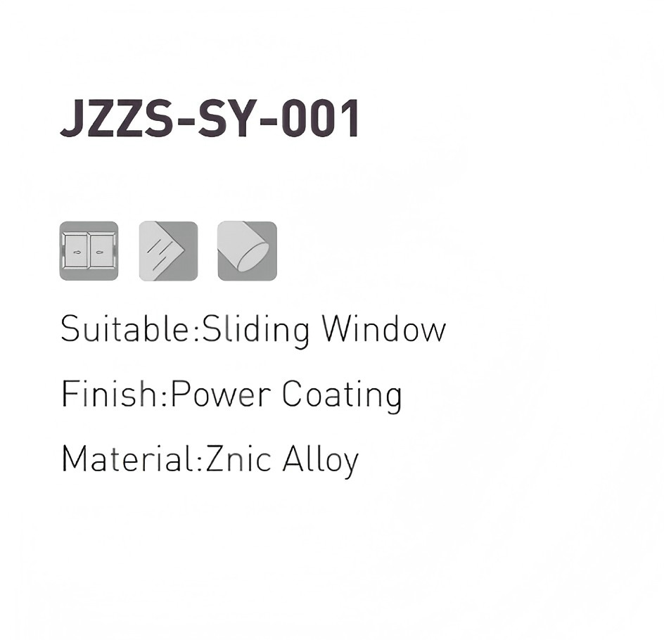 Zinc Alloy Alu Alloy UPVC Sliding Windows Crescent Locker Halp Moon Locker with Right and Left Opening