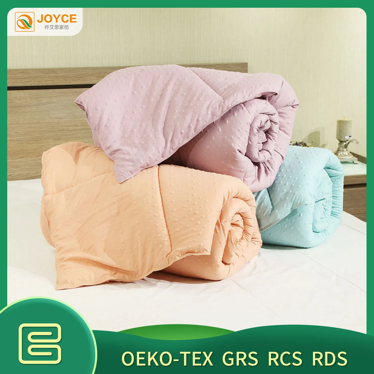 Washable High Quality Pongee Polyester Cover Quilt Set Bedding Set for Home Use