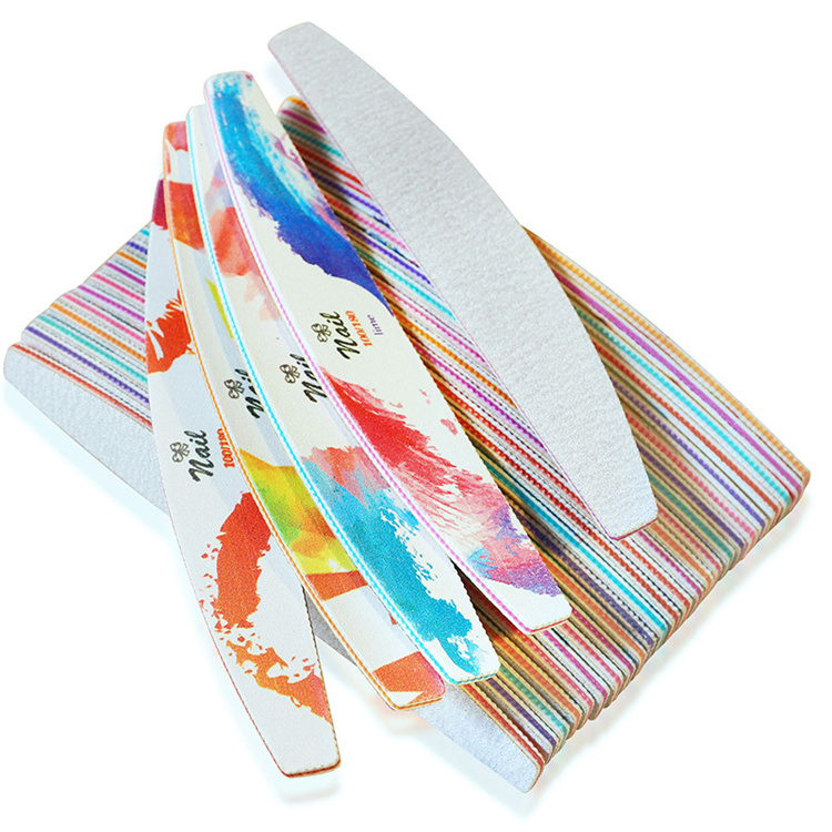 Professional 80/100/150/180/240 Nail File Emery Board Manicure Pedicure Tool Custom Logo Double-Side Christmas Design Nail File Set