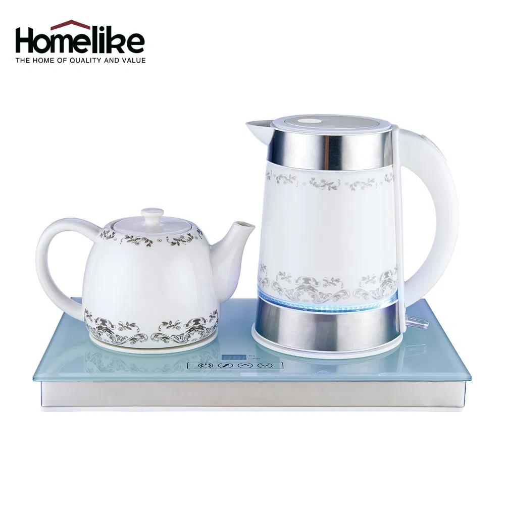 Automatic 1.7L Tea Pots & Kettles Water Boiler Tempered Glass Base Control Tea Maker Sets Electric Ceramic Tea Pot Iranian Samovar